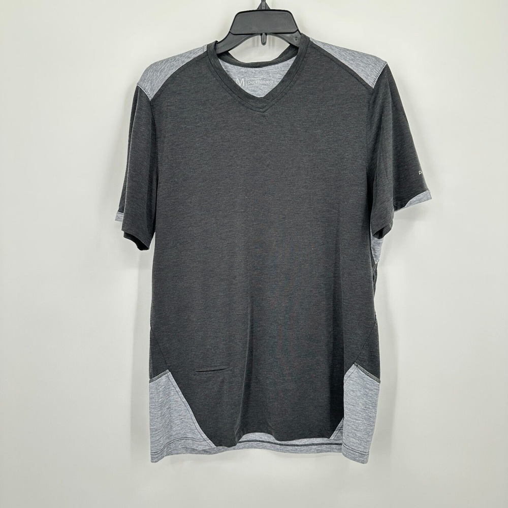 Brooks Pure Project T-shirt Mens Medium Black Gray Running Marathon Activewear